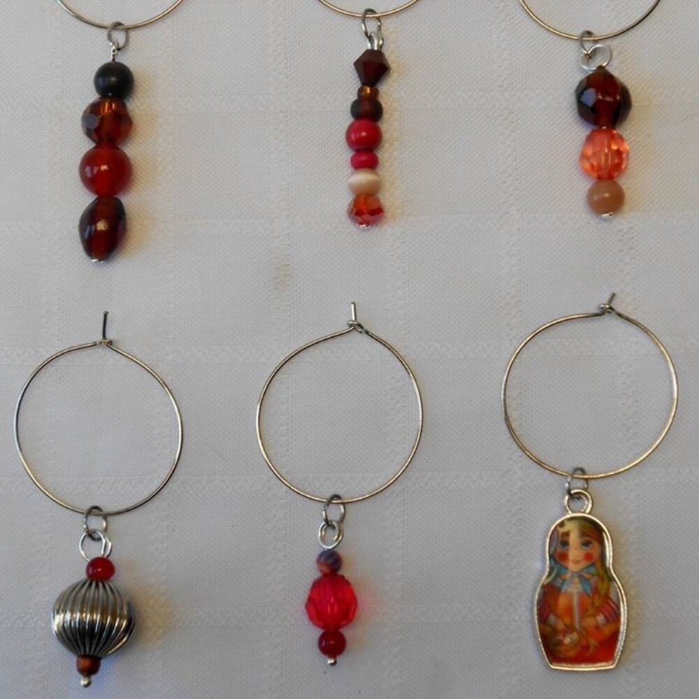 No.49 - Handmade identifiers for wine glasses or stemmed glasses